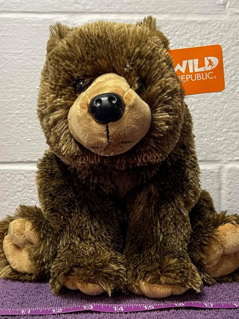 Wild Republic Cuddlekins Grizzly Bear Plush 12832 Brown Wildlife WT ESSA Stuffy